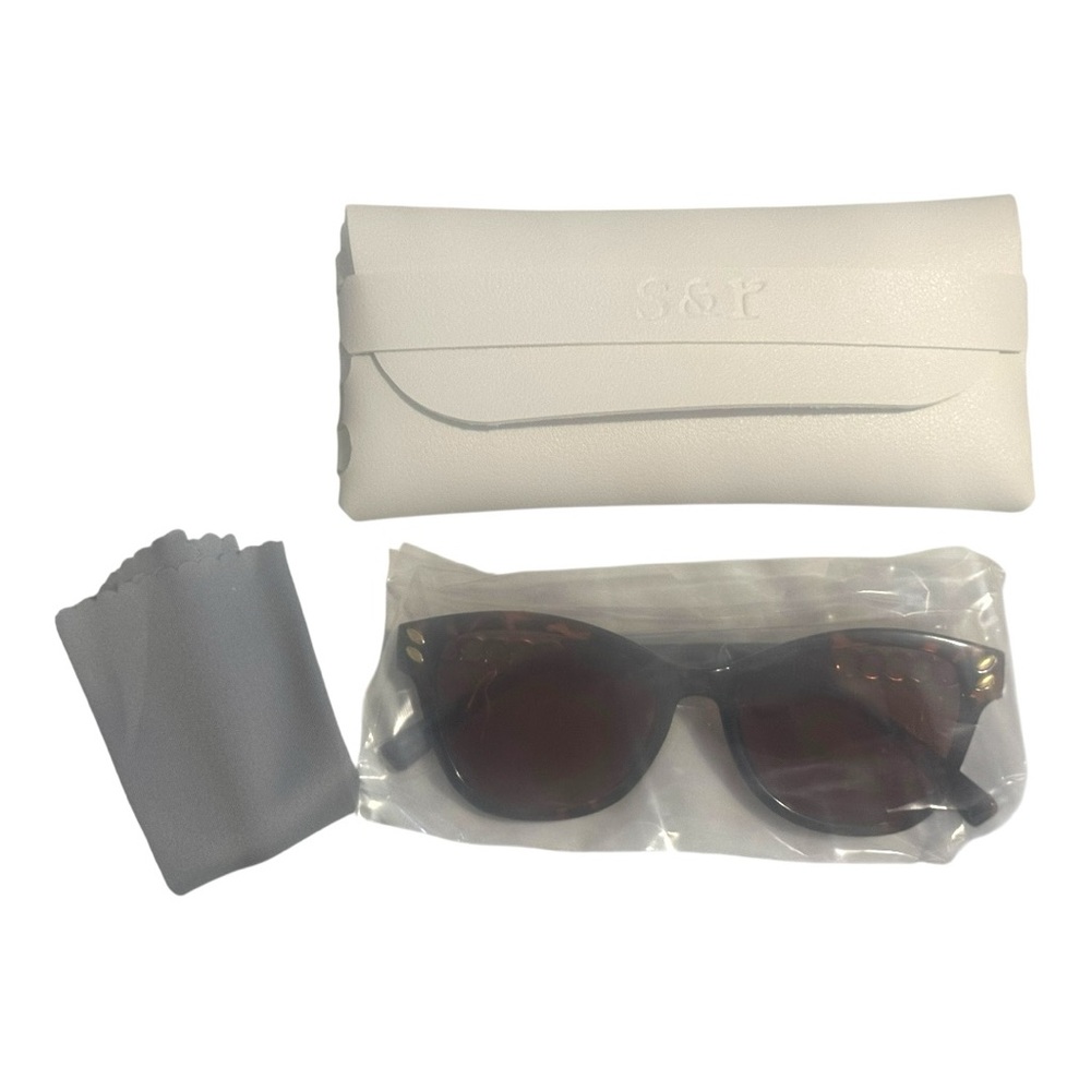 Summer and Rose Amber Links Sunglasses Womens Tortoise Shell Brown Gold Classic - Picture 4 of 6